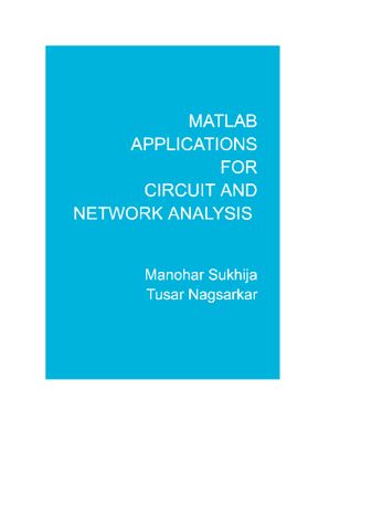 MATLAB APPLICATIONS FOR CIRCUIT AND NETWORK ANALYSIS