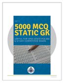 Static GK PART II 1000+ MCQs: Comprehensive Objective Question Bank for UPSC, SSC & OTHER COMPETITIVE EXAM'S