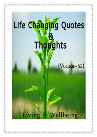 Life Changing Quotes & Thoughts (Volume 52)