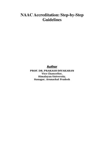 NAAC Accreditation: Step-by-Step  Guidelines