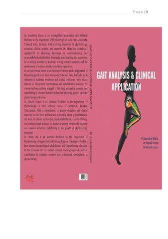 GAIT ANALYSIS & CLINICAL APPLICATION