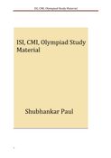 ISI, CMI, Olympiads Study Material