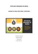 Civilian awards to Sindhis of India