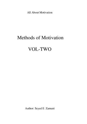Methods of Motivation  VOL-TWO