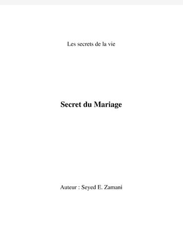 Secret du Mariage