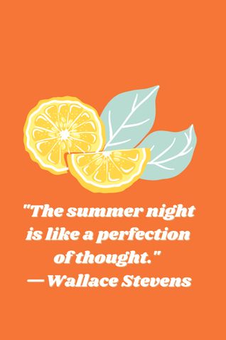"The summer night is like a perfection of thought."  dot grid journal / notebook