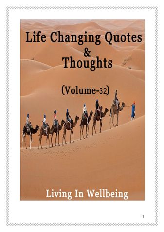 Life Changing Quotes & Thoughts (Volume 32)