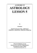 A COURSE IN ASTROLOGY LESSON 5