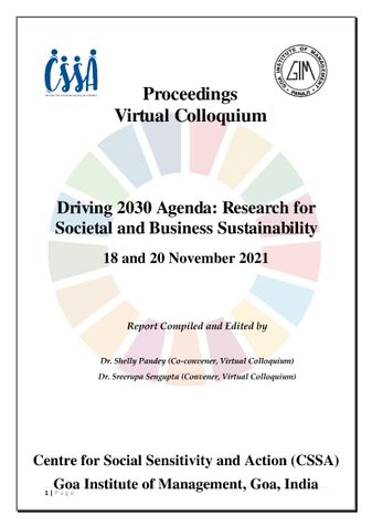 Driving 2030 Agenda: Research for Societal and Business Sustainability