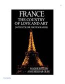 FRANCE and Sample Itinerary: The Country of Love and Art