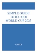 SIMPLE GUIDE TO ICC ODI WORLD CUP 2023