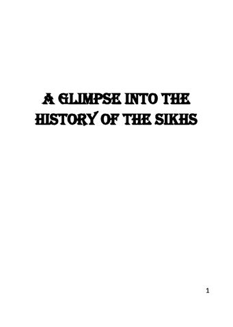 A Glimpse into the History of The Sikhs
