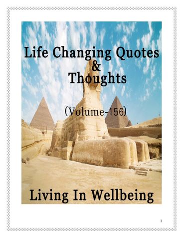 Life Changing Quotes & Thoughts (Volume 156)