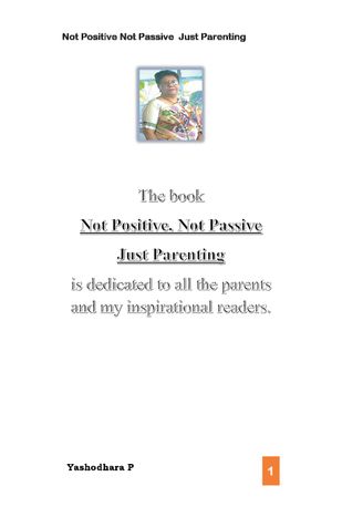 Not Positive Not Passive Just Parenting