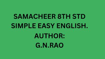 SAMACHEER  8TH STD SIMPLE EASY ENGLISH