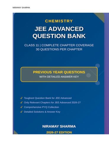 chemistry jee advanced question bank