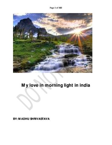 My love in morning light in india