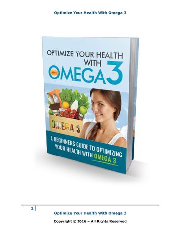 Optimize your health with omega 3