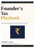 THE TAX FOUNDER'S PLAYBOOK