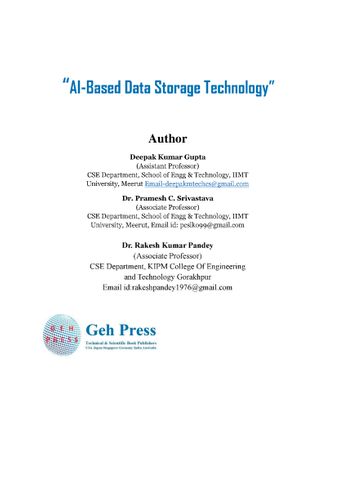 AI-Based Data Storage Technology