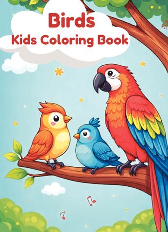 Birds Kids coloring book