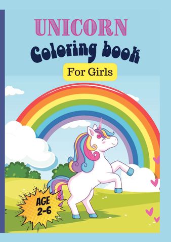 Cute Unicorn Coloring Book for Girls
