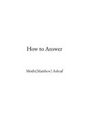 How to Answer