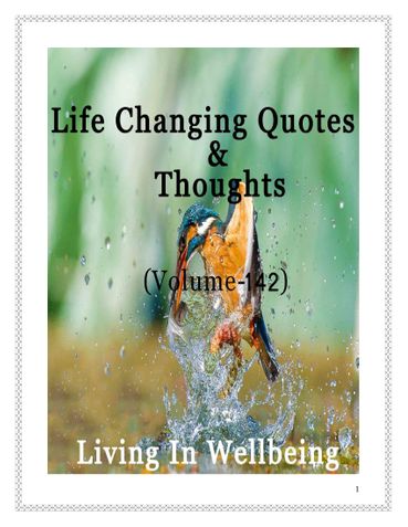 Life Changing Quotes & Thoughts (Volume 142)
