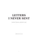 Letters I Never Sent
