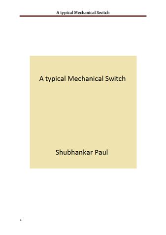 A typical Mechanical Switch