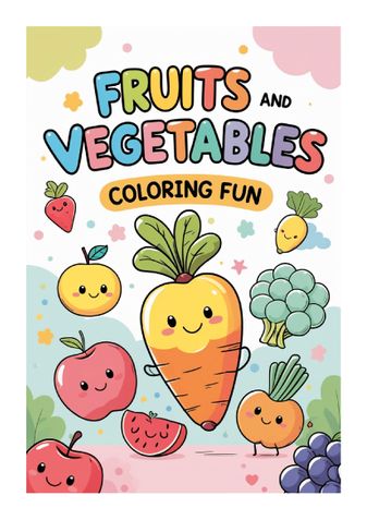 Fun with Fruits and Veggies: A Kids' Colouring and Activity Book