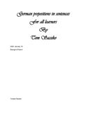 German prepositions in sentences For all learners
