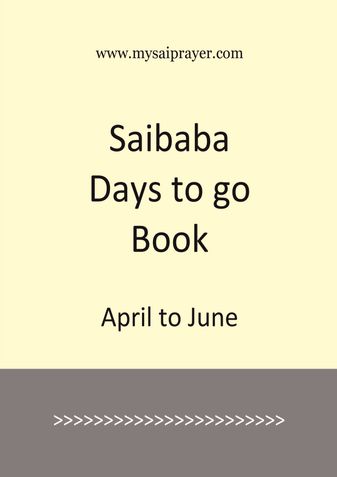 Saibaba Days to go Book