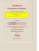 Handbook of Fermentation Technology-Instant Class Notes