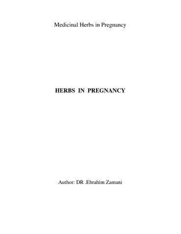 HERBS  IN  PREGNANCY
