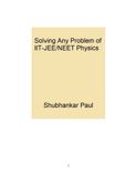 Solving Any Problem of IIT-JEE/NEET Physics