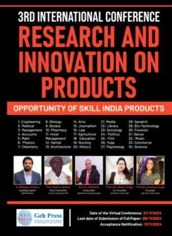 3rd International Conference Research and Innovations on Products Opportunity of Skill India Products