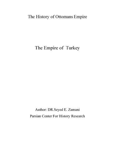 The Empire of  Turkey