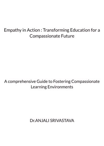 Empathy in Action : Transforming education for a Compassionate Future