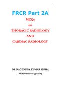 FRCR PART 2A,MCQs on Thoracic Radiology and Cardiac Radiology