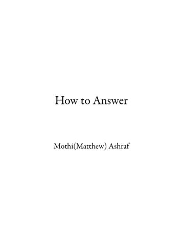 How to Answer