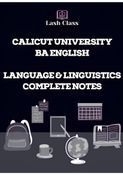 Language & Linguistics Notes