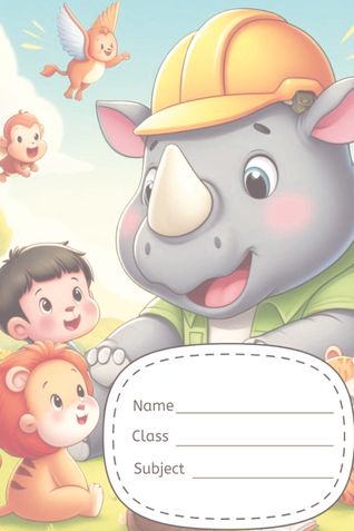 Four-Line English Writing Notebook - Rhino Rina