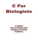 C for Biologists