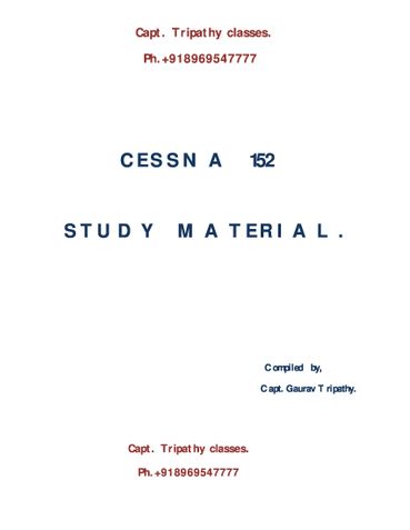 CESSNA 152 Study Material