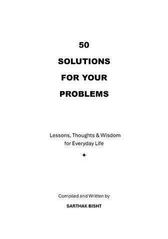 50 SOLUTIONS FOR YOUR PROBLEM