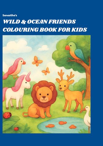 Sanastiha’s Wild & Ocean Friends Colouring Book for Kids
