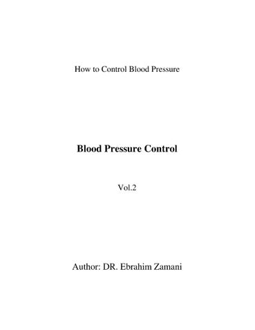 Blood Pressure Control -Vol.2