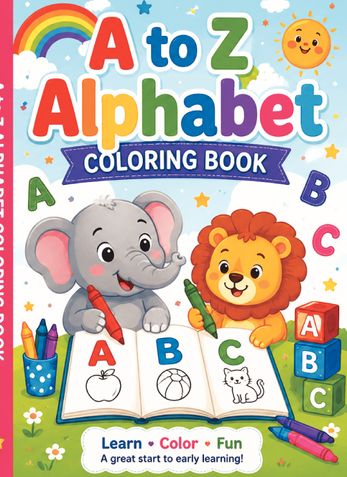 A to Z Alphabet coloring book