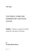 YOUTHFUL FOREVER: INSPIRED BY JAPANESE LIVING